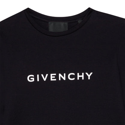 女童黑色Logo棉T恤