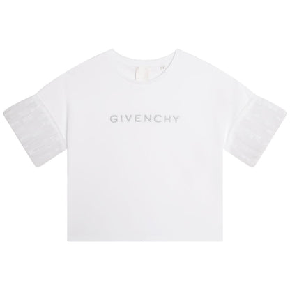 女童白色Logo T恤