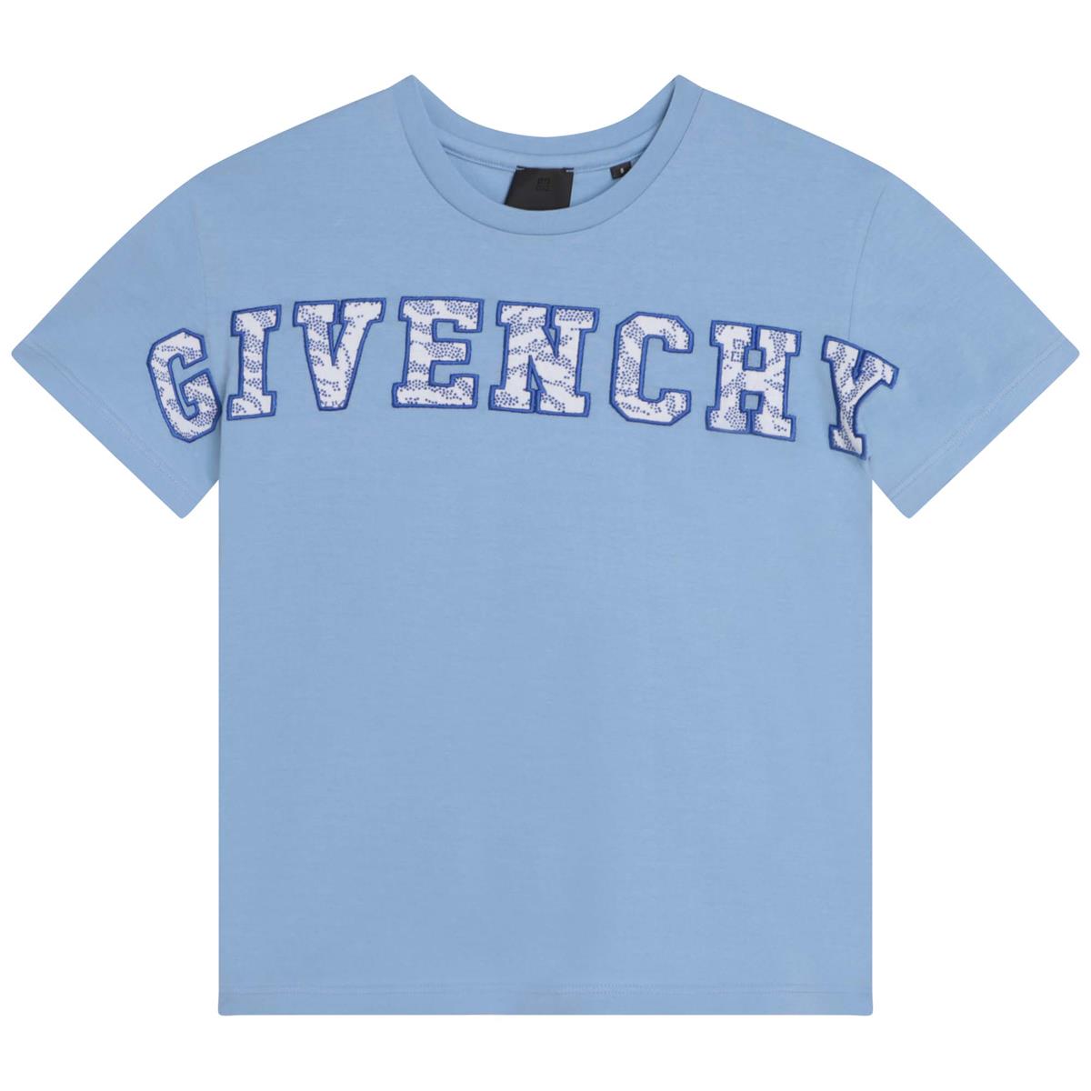 女童蓝色Logo T恤