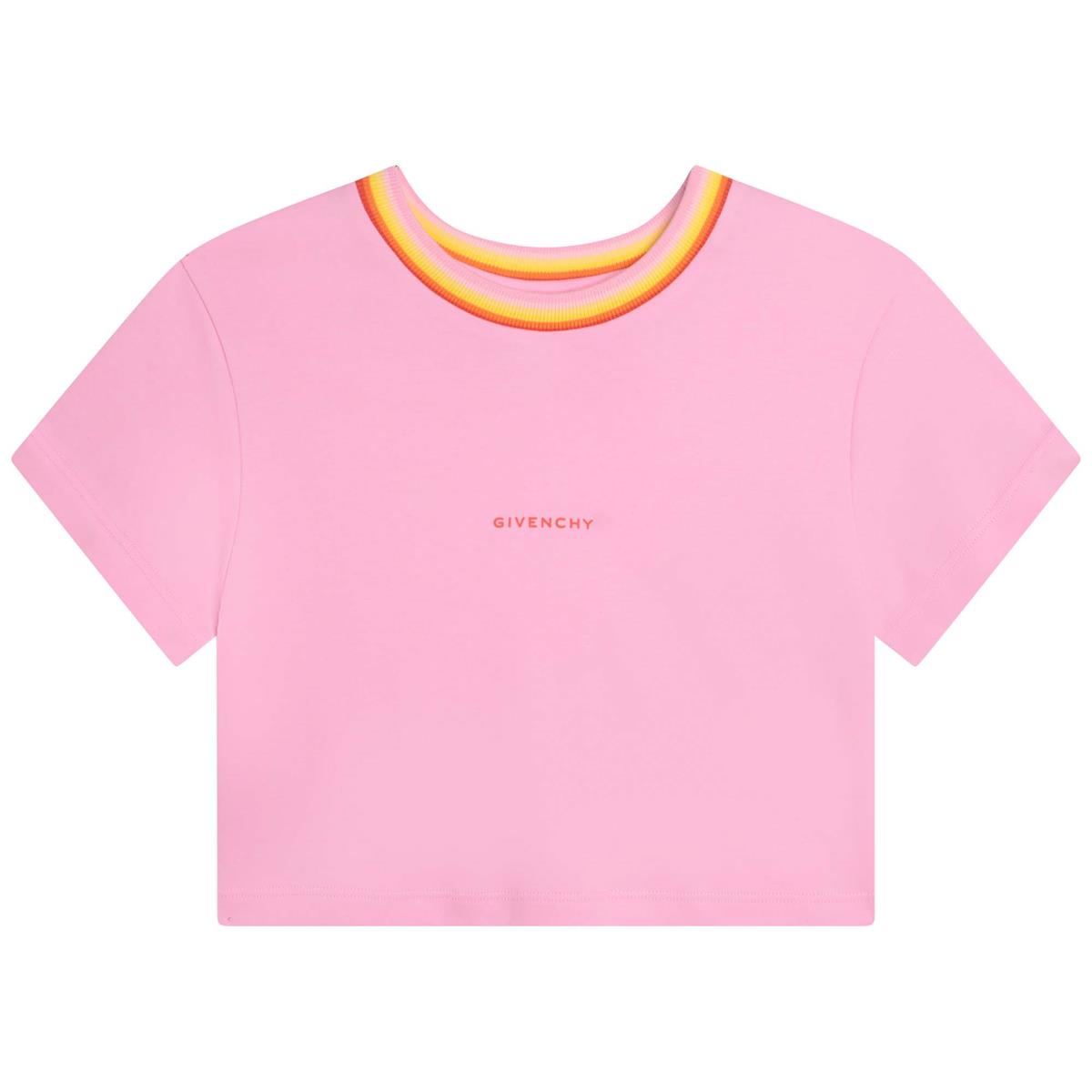 女童粉色Logo棉T恤