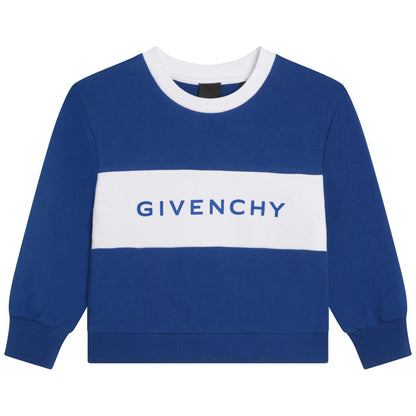 男童蓝色Logo卫衣