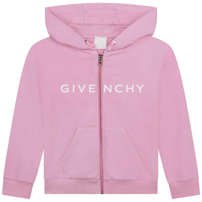 儿童粉色连帽卫衣