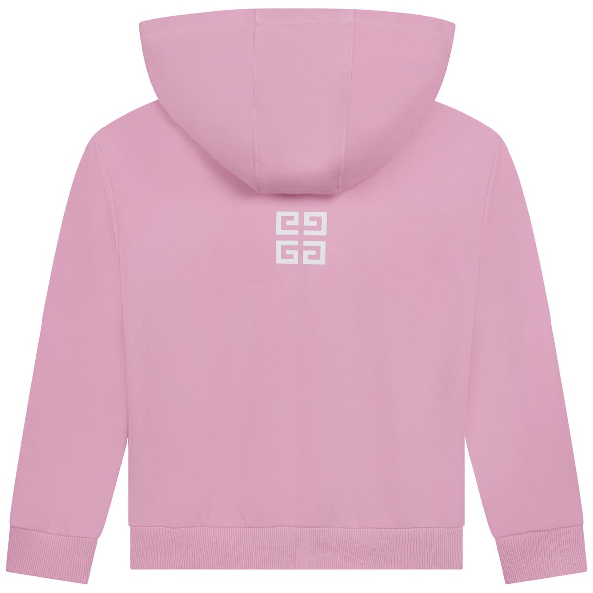 儿童粉色连帽卫衣