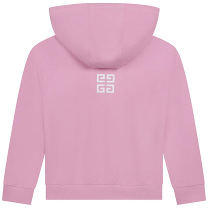 儿童粉色连帽卫衣