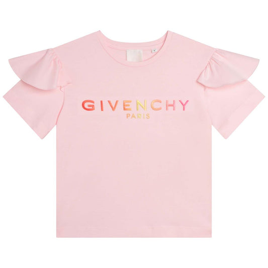女童粉色Logo棉T恤