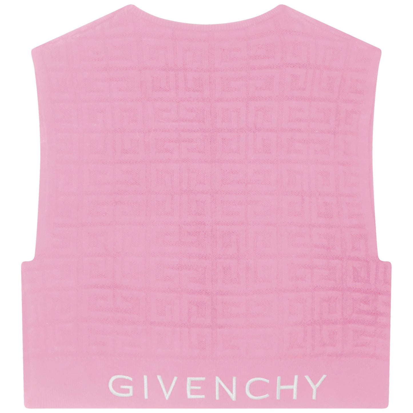 女童粉色Logo短袖毛衣