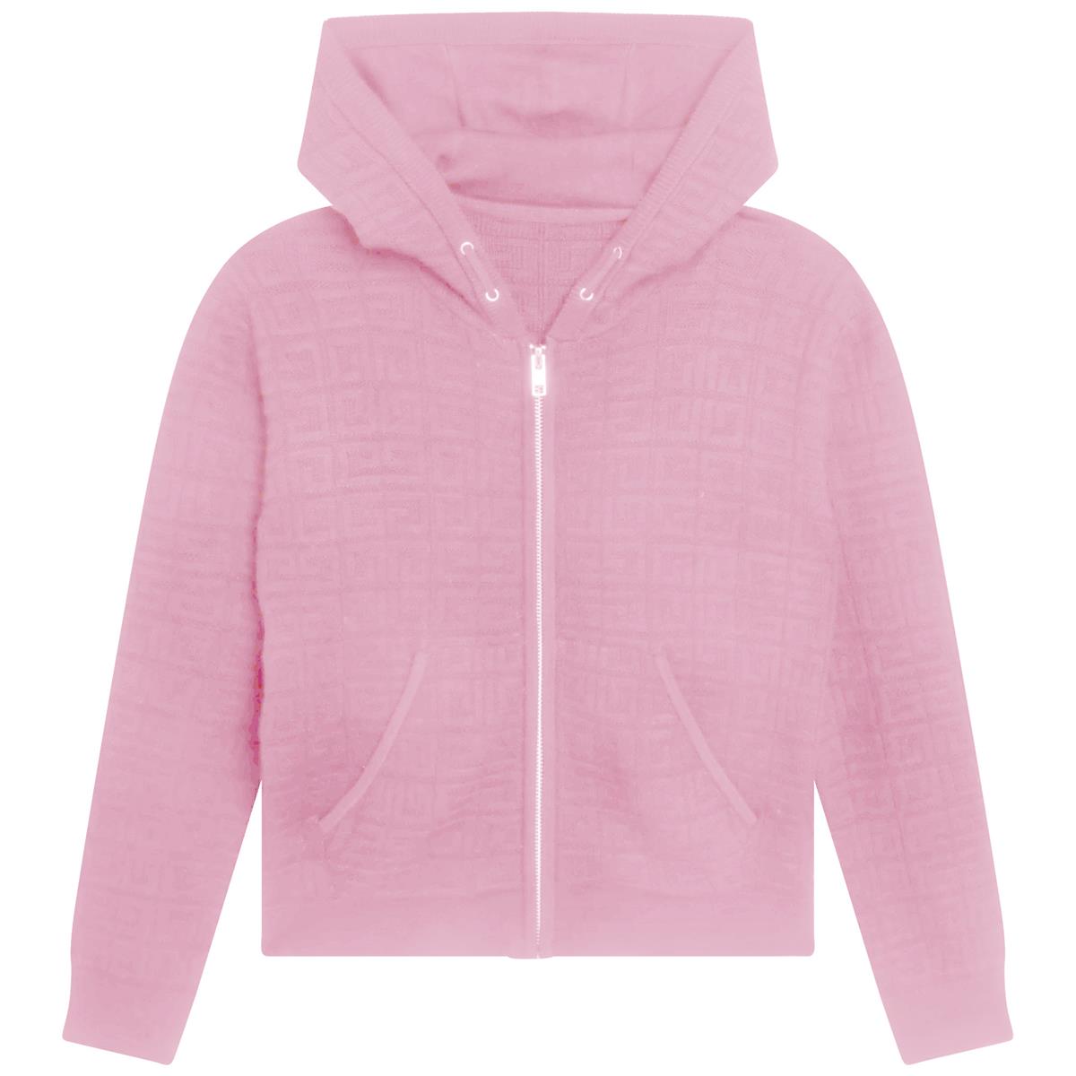 儿童粉色连帽卫衣