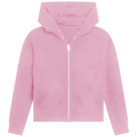 儿童粉色连帽卫衣