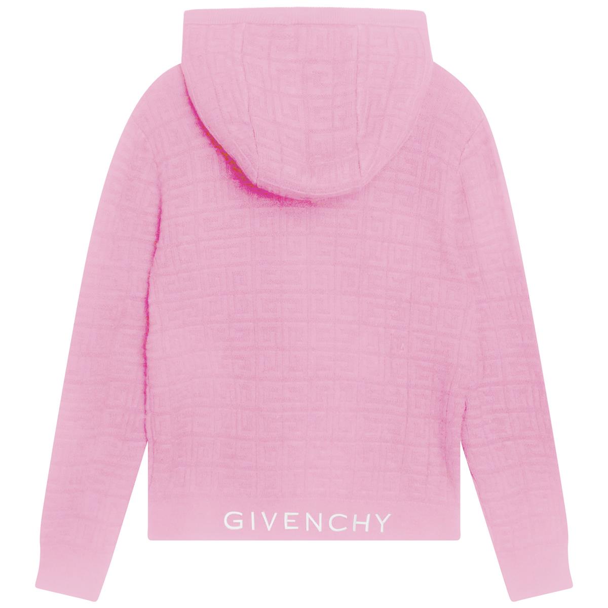 儿童粉色连帽卫衣