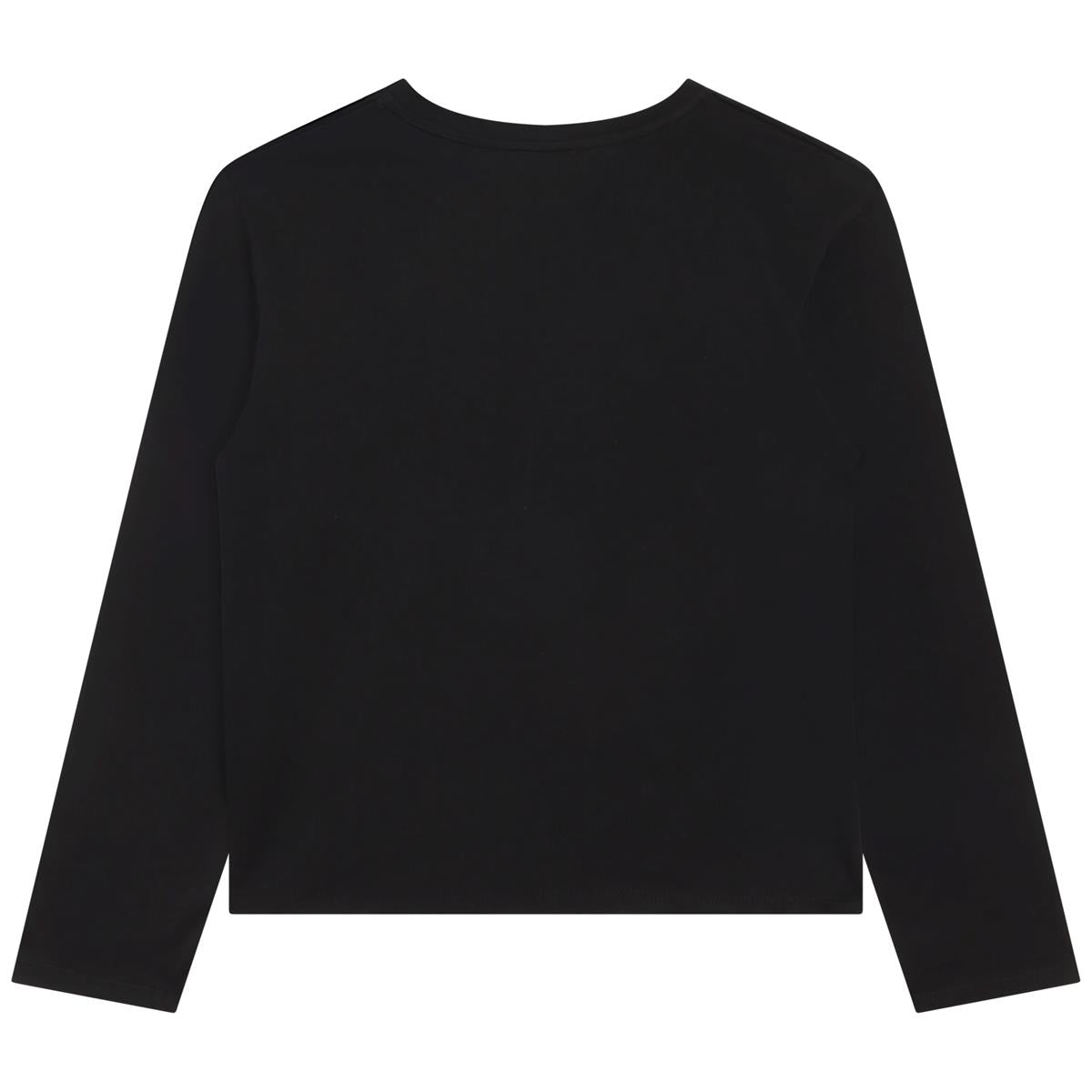 女童黑色Logo棉T恤