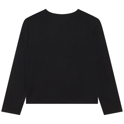 女童黑色Logo棉T恤