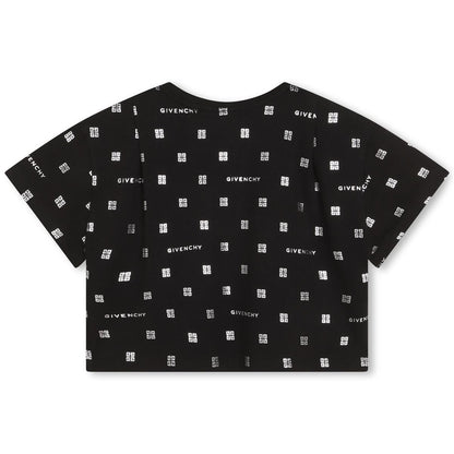 女童黑色Logo棉T恤