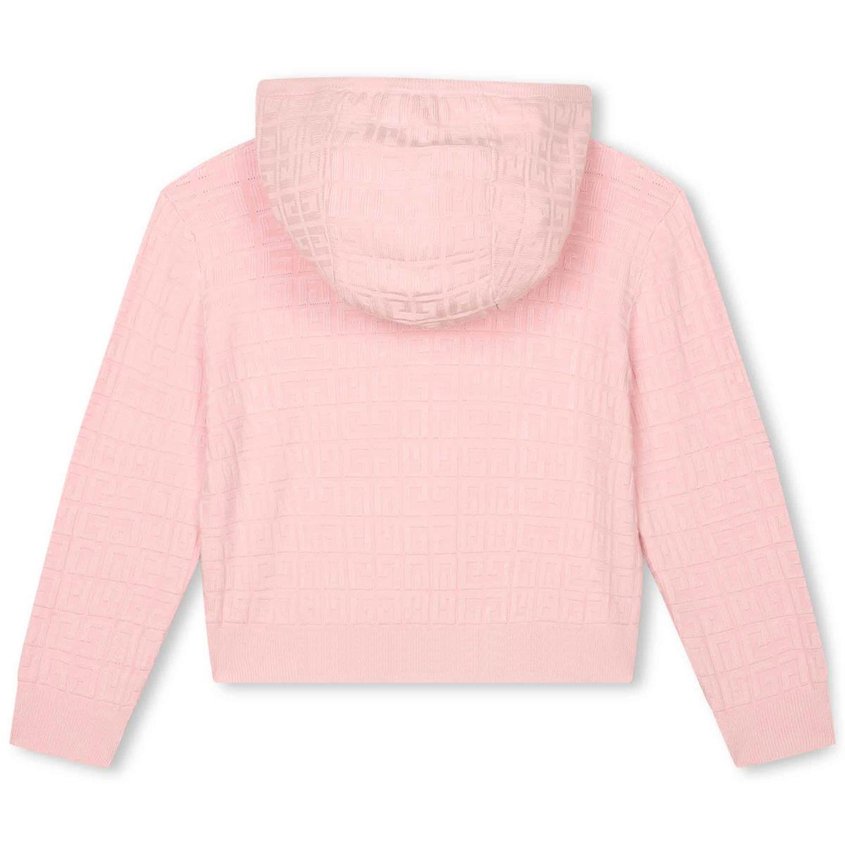 女童粉色拉链上衣