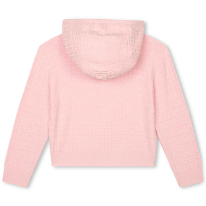 女童粉色拉链上衣