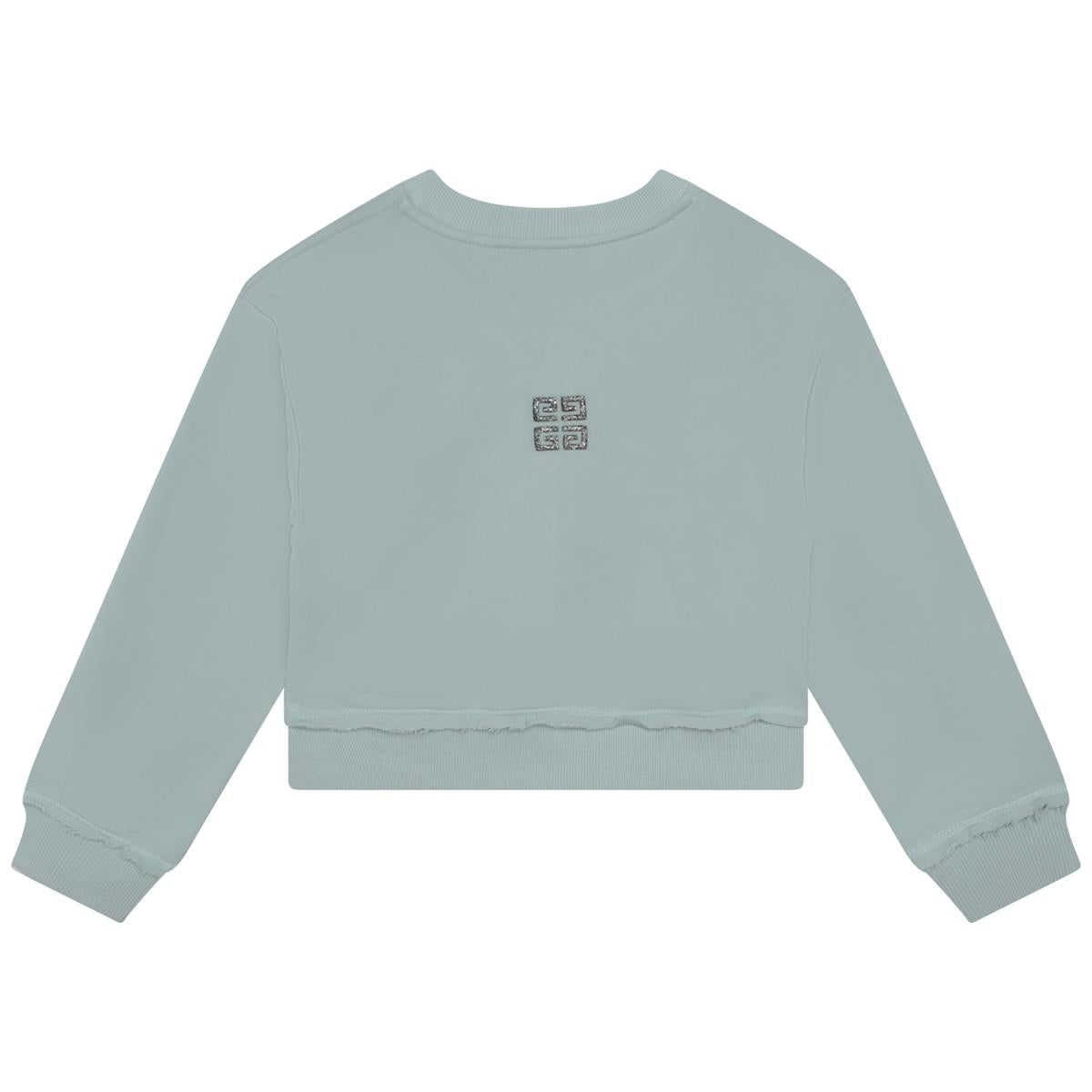 女童绿色Logo卫衣