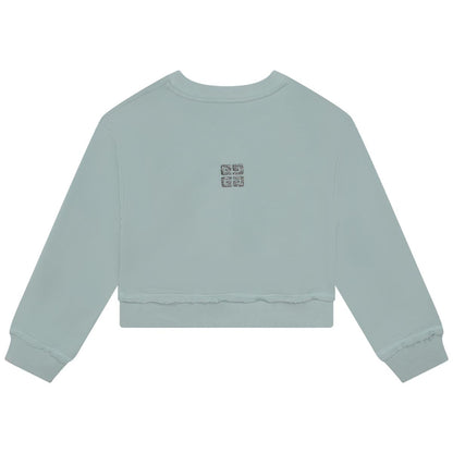 女童绿色Logo卫衣