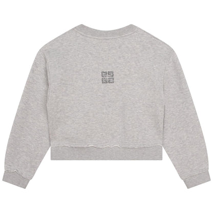 女童灰色Logo卫衣