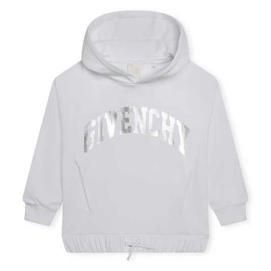 女童白色Logo卫衣