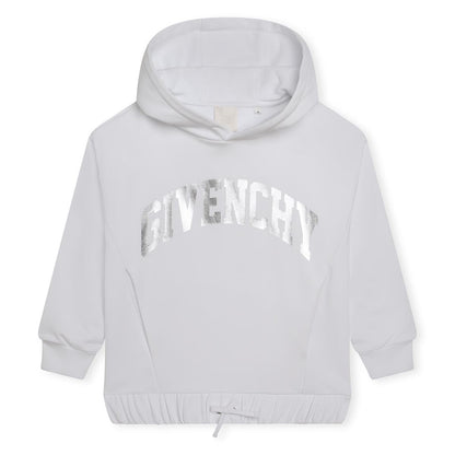 女童白色Logo卫衣