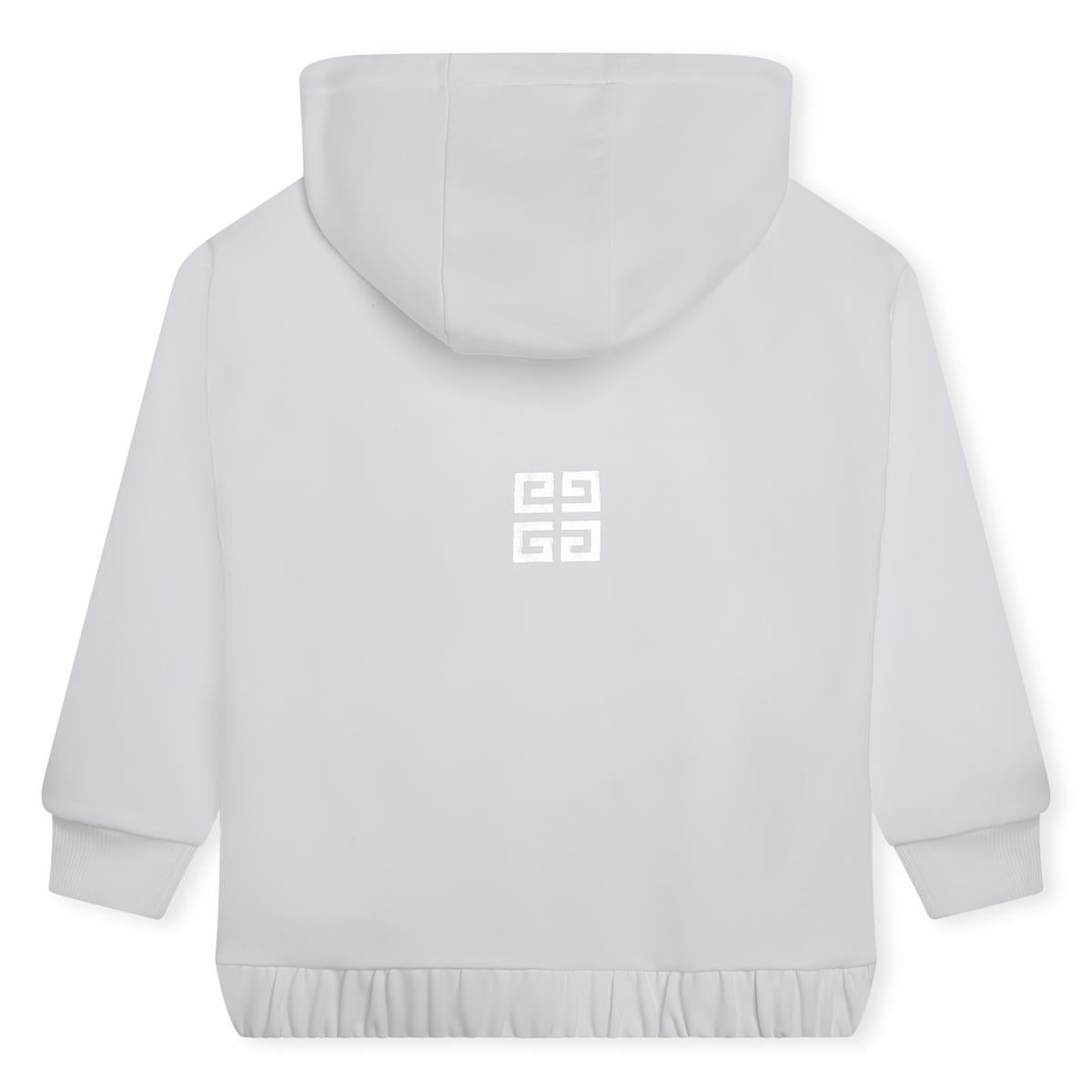 女童白色Logo卫衣