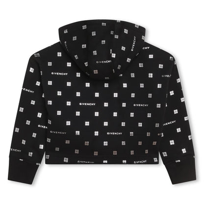 女童黑色Logo卫衣