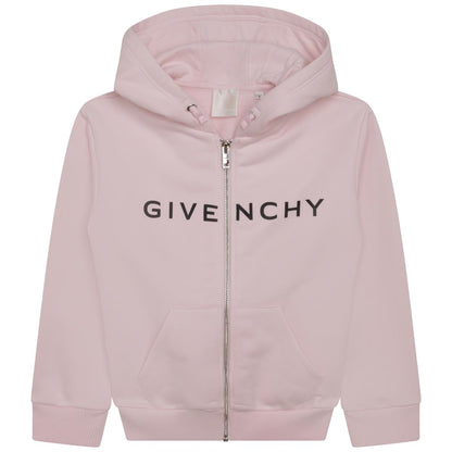 女童粉色拉链上衣