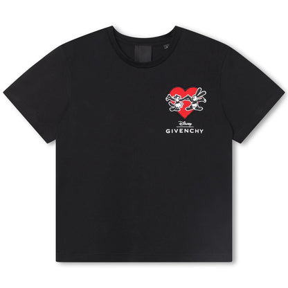 女童黑色Logo棉T恤