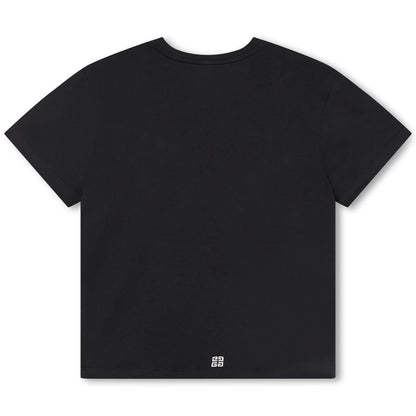 女童黑色Logo棉T恤