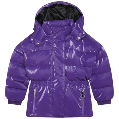 女童紫色羽绒服