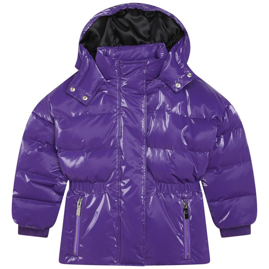 女童紫色羽绒服