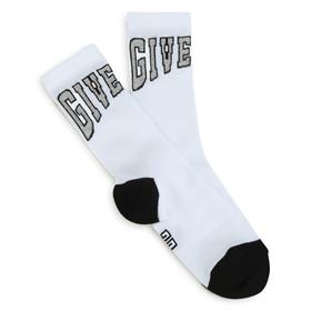 男童白色Logo棉袜