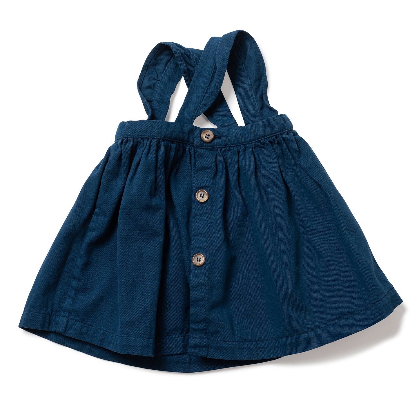 女婴蓝色棉短裙