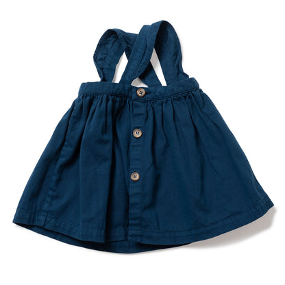 女婴蓝色棉短裙