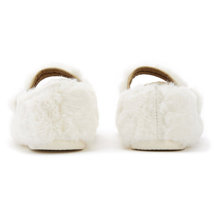 Girls Ecru Cotton Shoes