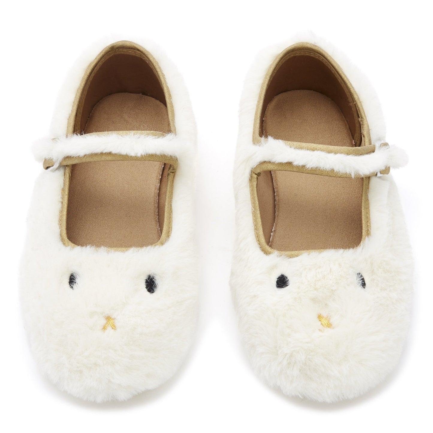 Girls Ecru Cotton Shoes