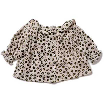 Baby Girls Imp Leopard Cotton Blouse