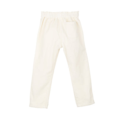 女童白色棉长裤