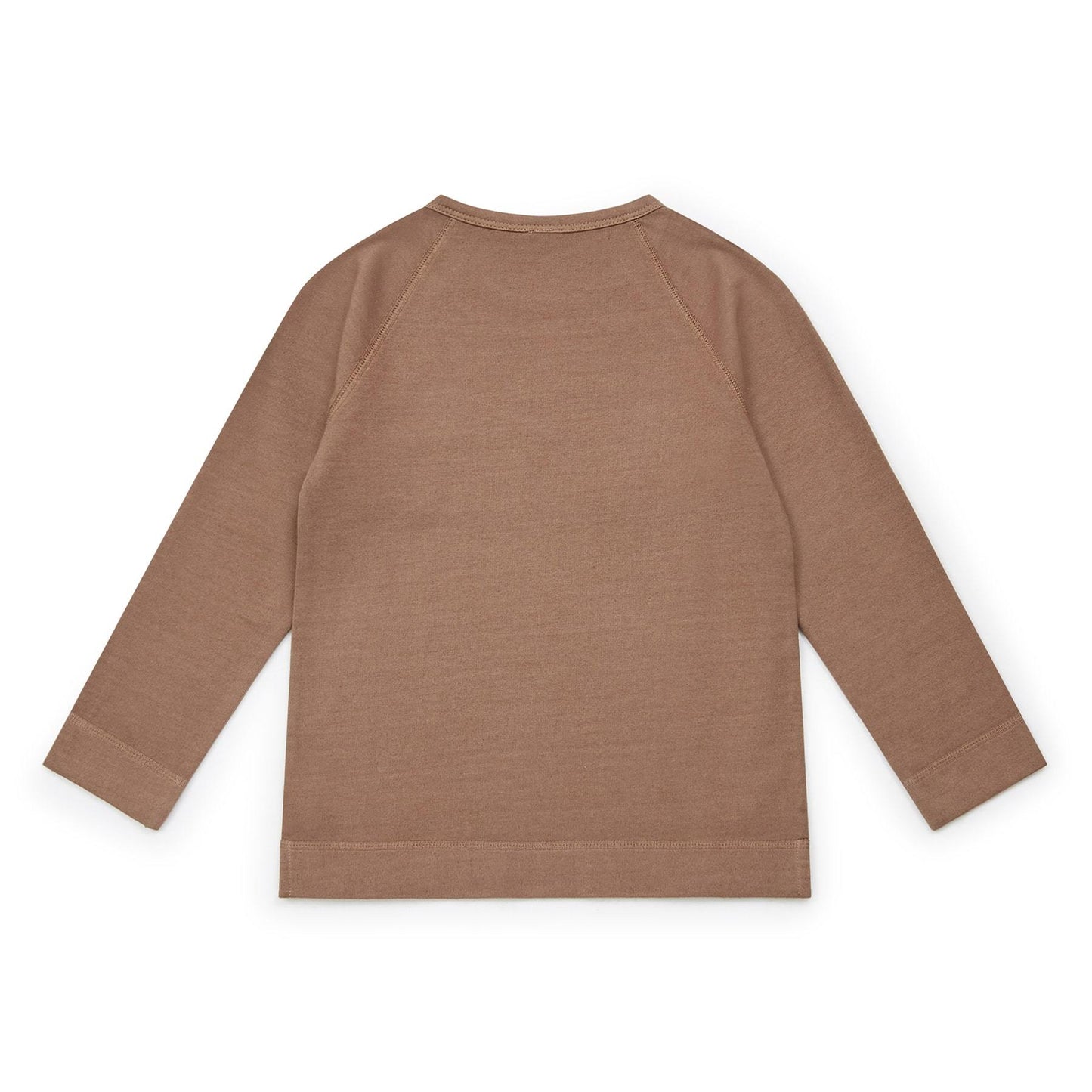 女童棕色印花棉T恤