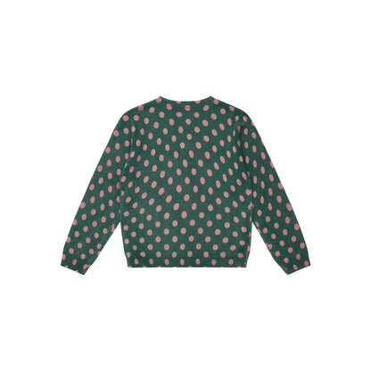女童绿色圆点开衫