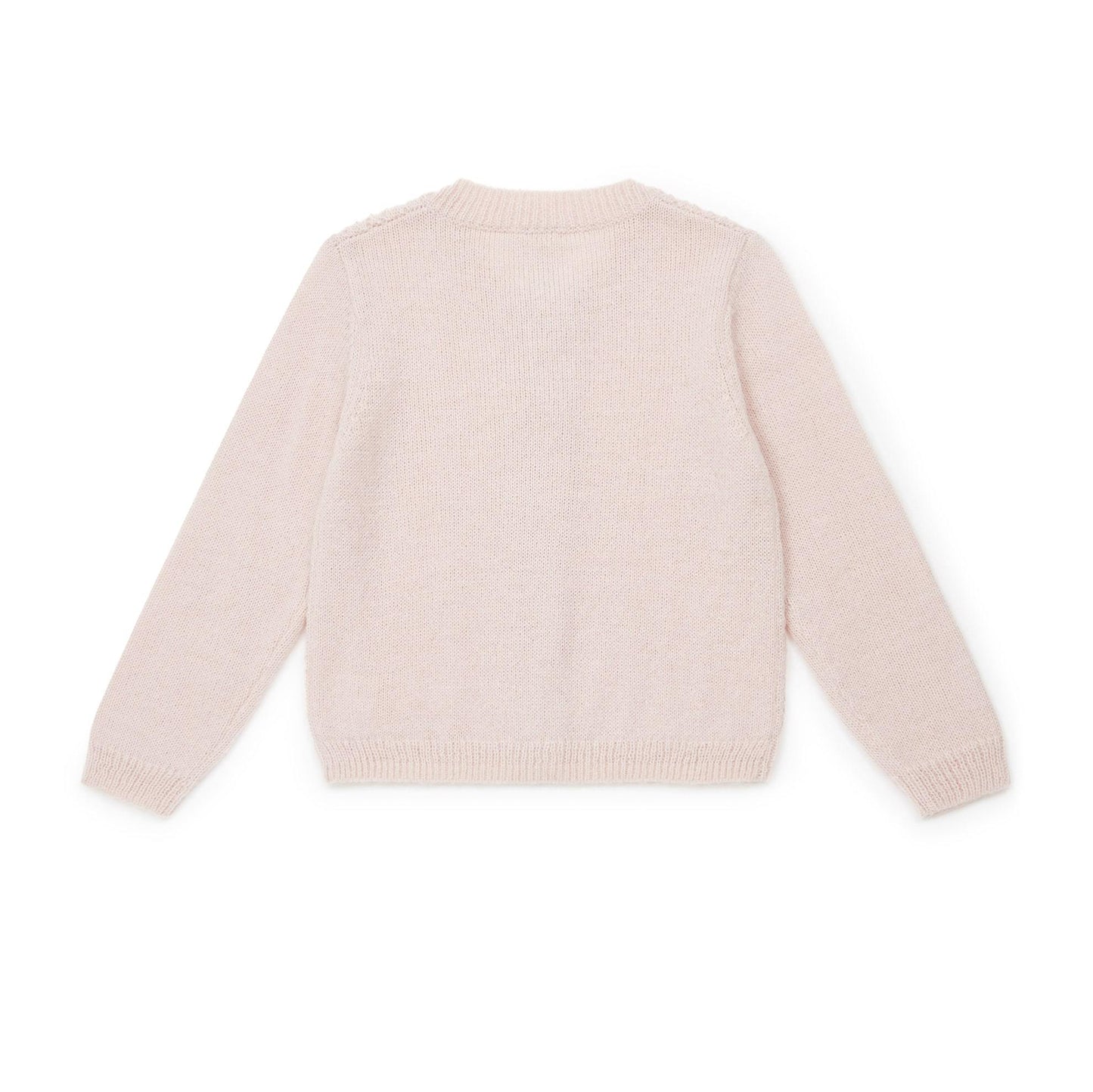 女童粉色针织开衫