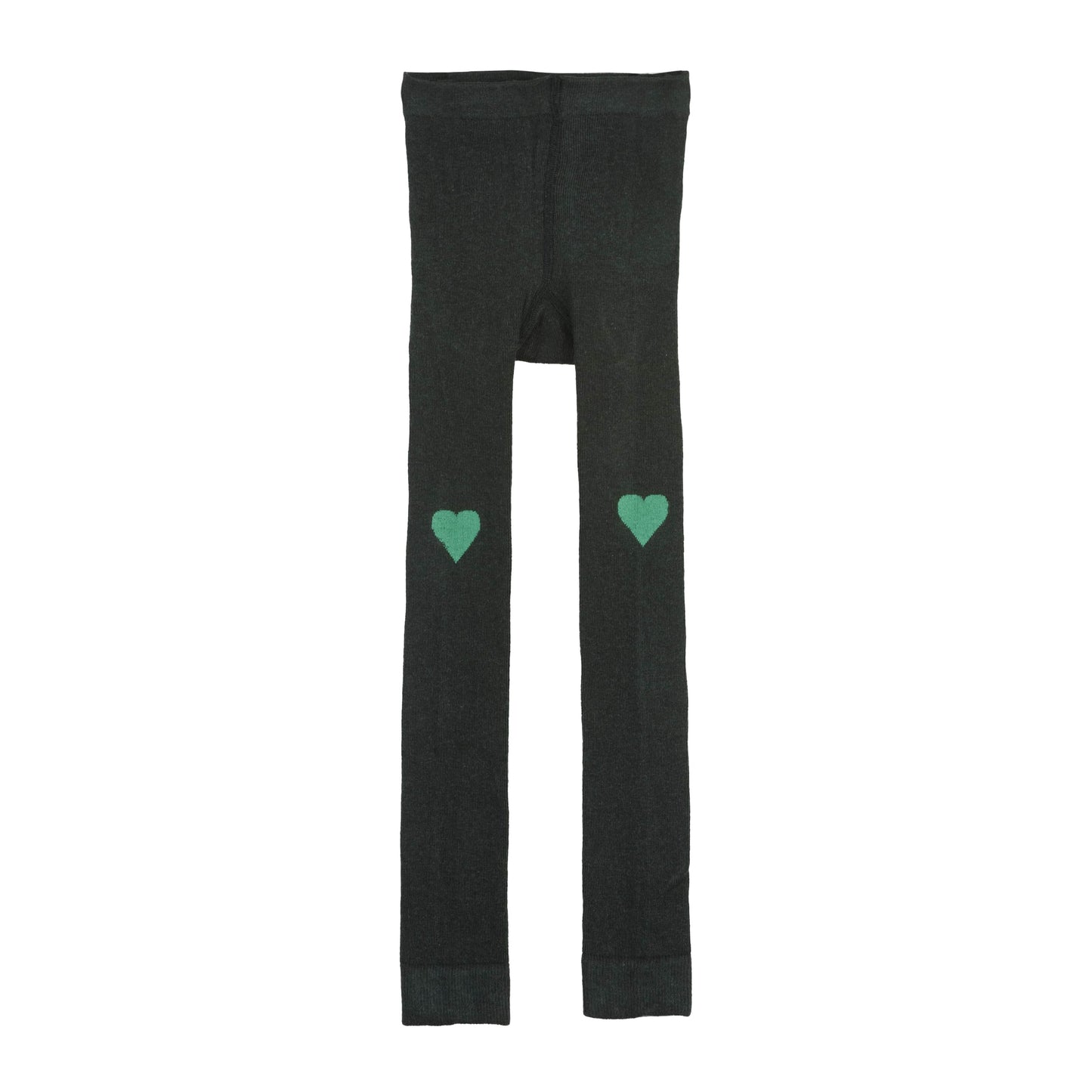 女童深灰色心形棉连裤袜
