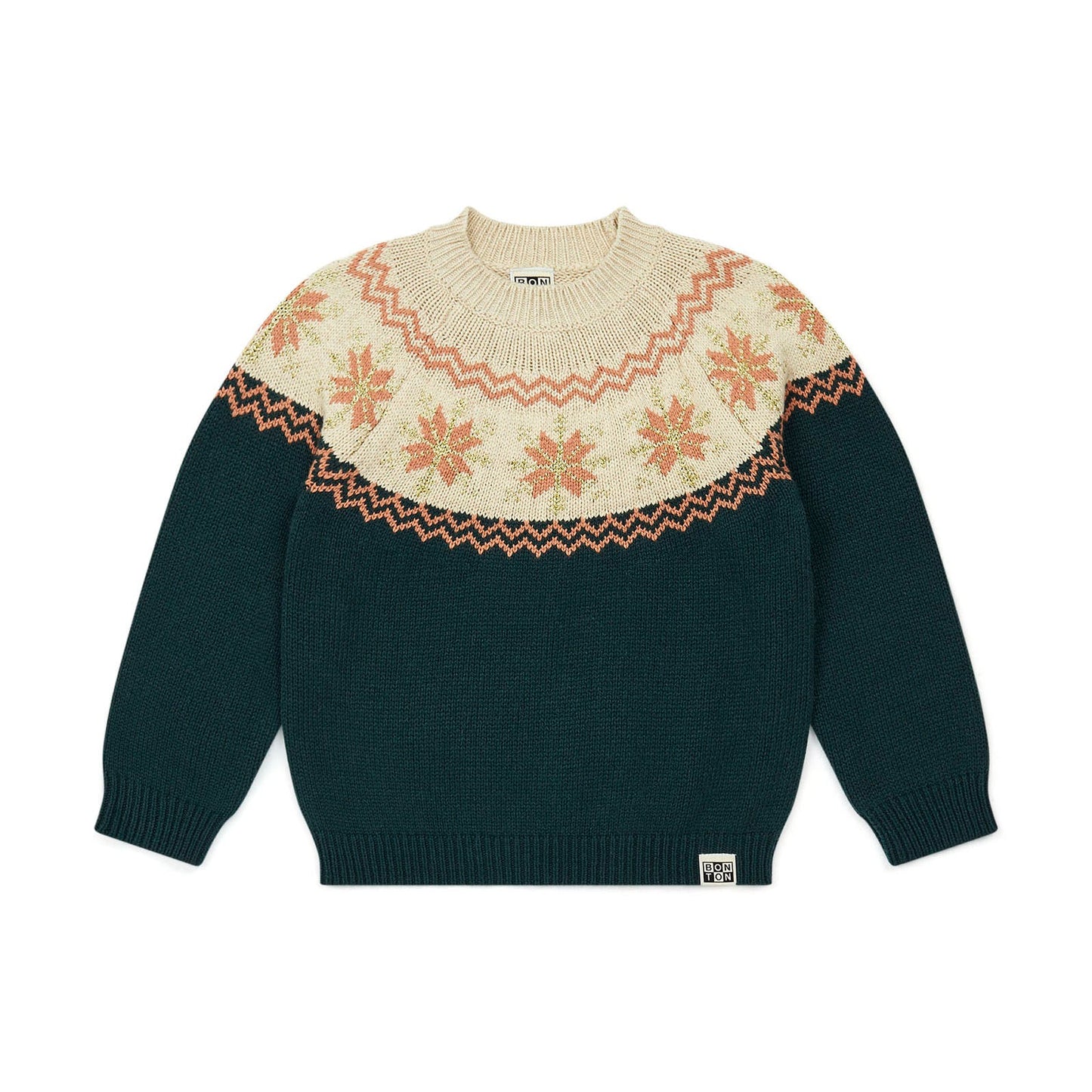 女童绿色棉毛衣