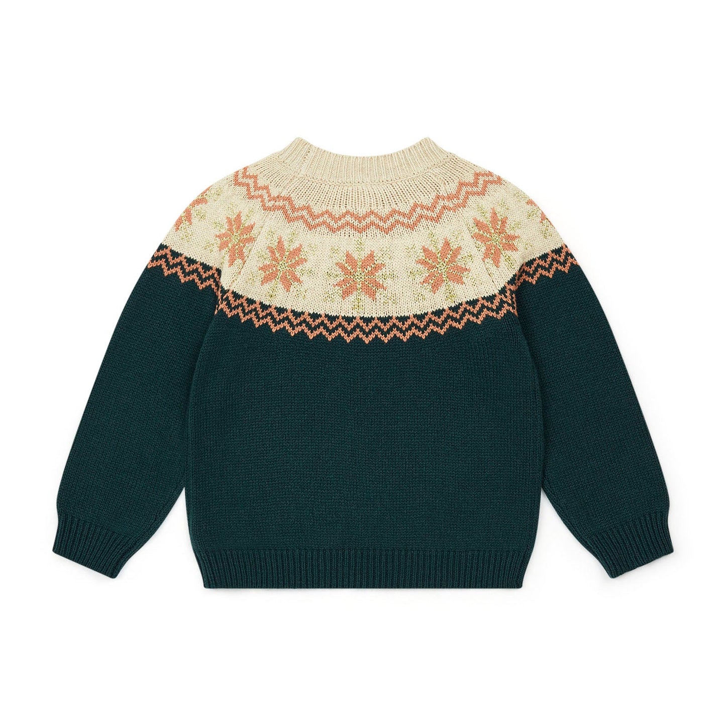 女童绿色棉毛衣