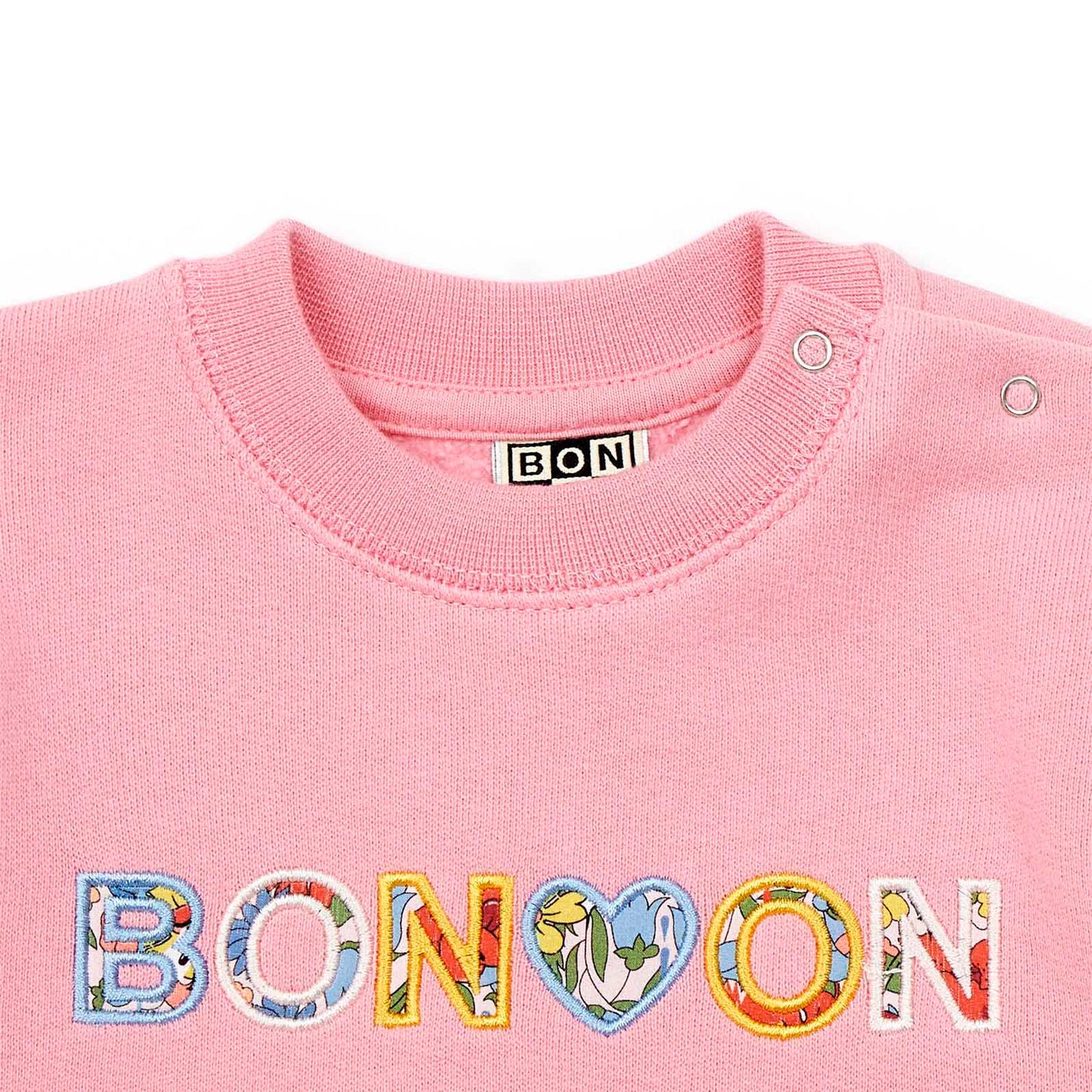 女婴粉色Logo棉卫衣