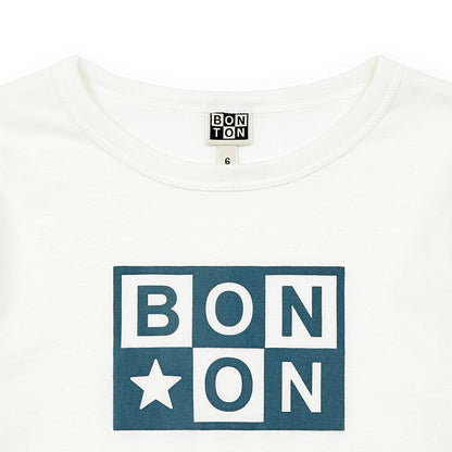 男童白色Logo棉T恤