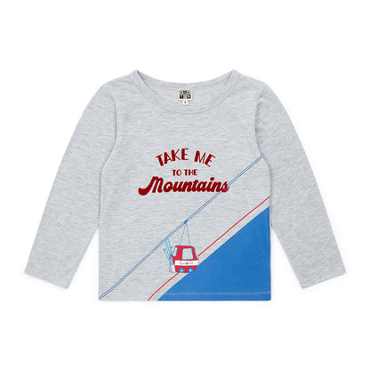 男童灰色Logo棉T恤