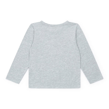 男童灰色Logo棉T恤