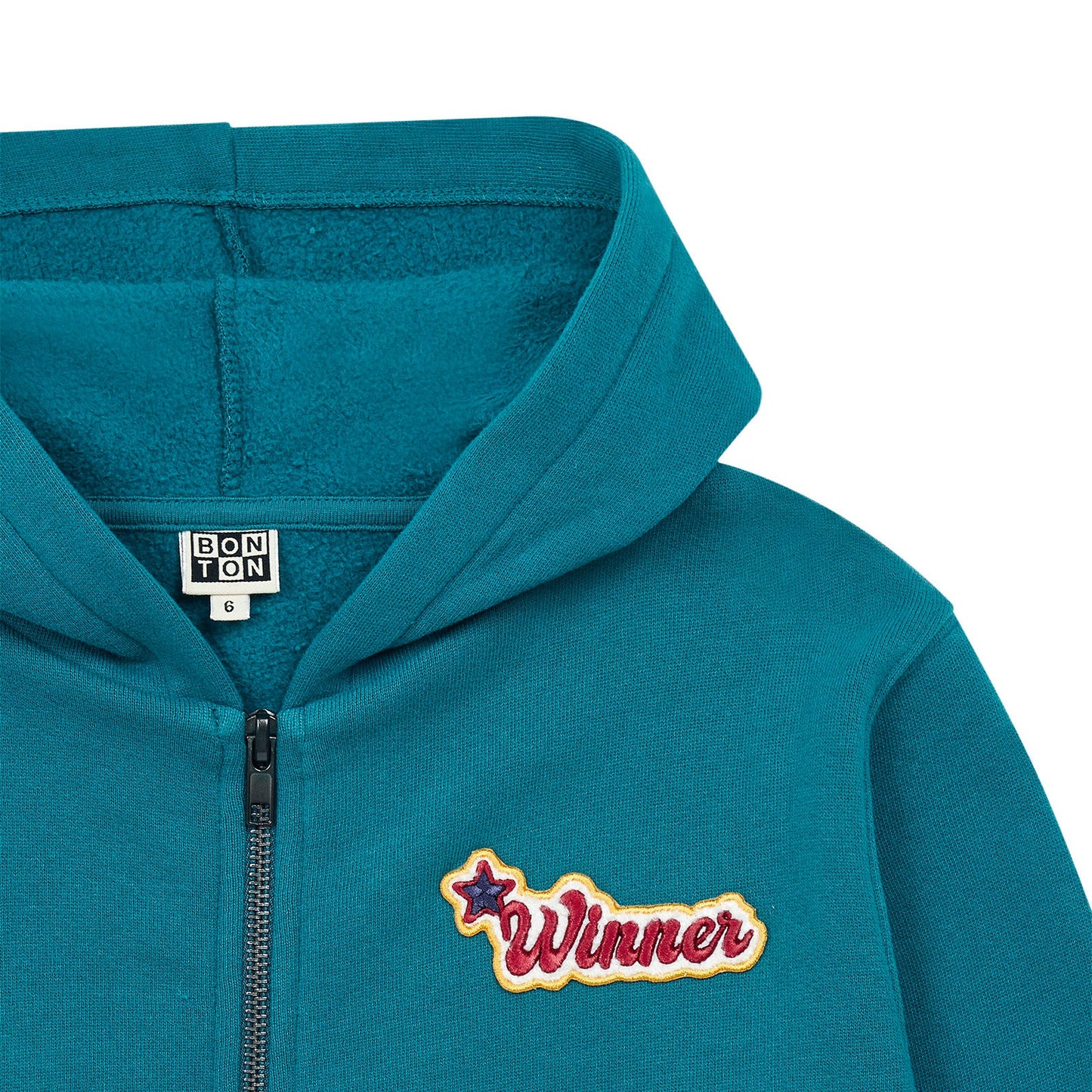 儿童蓝色拉链上衣