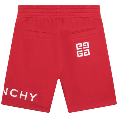 男童红色Logo短裤