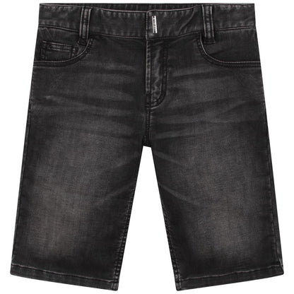 男童黑色牛仔短裤